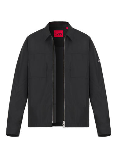 Overshirt Eavalom, Mikrofaser ungefüttert, schwarz