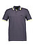 Polo-Shirt Paddy, Regular Fit, Baumwoll-Piqué, dunkelgrau - dunkelgrau-weiß-gelb