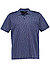 Polo-Shirt, Baumwoll-Jersey, dunkelblau meliert - dunkelblau