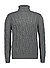 Rollkragenpullover, Schurwolle-Kaschmir, grau - grau