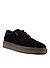 Sneaker, Veloursleder, schwarz - schwarz