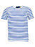 T-Shirt, Custom Slim Fit, Baumwolle, wei-marineblau gestreift - weiß-marineblau