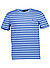 T-Shirt, Custom Slim Fit, Baumwolle, blau-navy gestreift - blau-navy