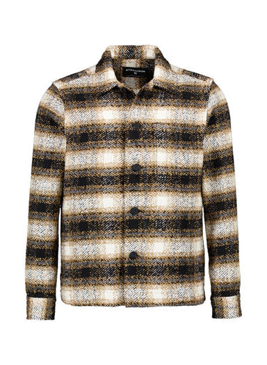 Overshirt Noel, Mikrofaser-Baumwolle, beige kariert