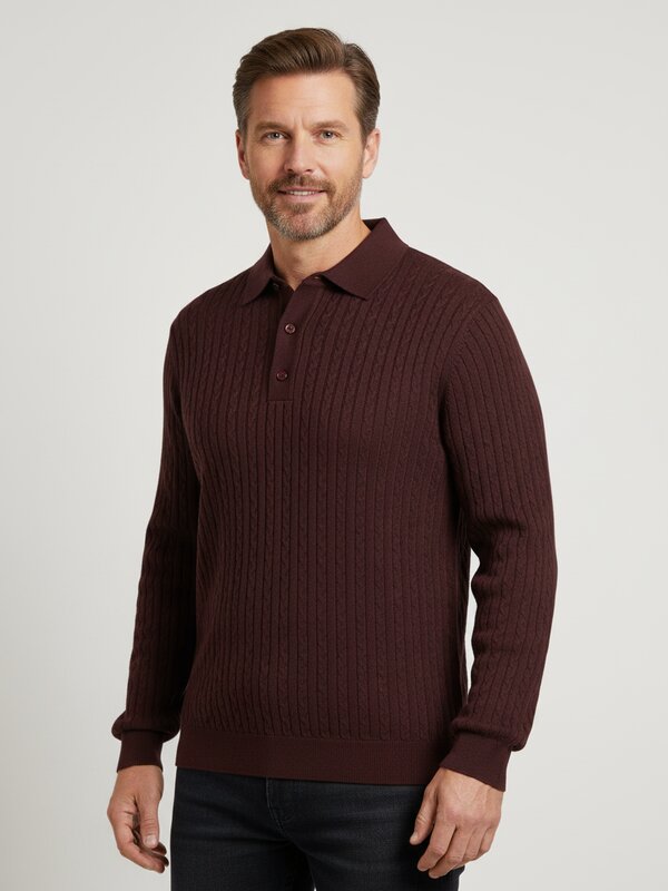 Pullover Kito, mercerisierte Bio Baumwolle, braun