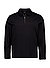 Zip-Polo, Jersey, schwarz - schwarz