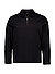 Zip-Polo, Jersey, schwarz - schwarz
