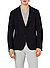 Sakko Adwyn, Slim Fit, Woll-Stretch ungefüttert, meliert - dunkelblau