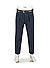Bundfaltenhose Ted, Wide Fit, Wolle cropped, navy - navy