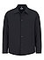 Overshirt, Mikrofaser wattiert, schwarz - schwarz