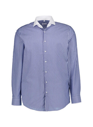 Hemd, Regular Fit, Baumwolle, blau gestreift