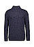 Stehkragenpullover, Baumwolle, blau meliert - blau (170)
