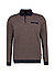 Polo-Shirt, Baumwoll-Strick, braun-navy - braun-navy