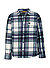 Overshirt, Fleece, blau-grün kariert - grün