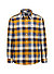 Hemd, Regular Fit, Flanell, orange-blau kariert - orange-blau
