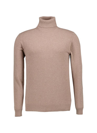 Rollkragenpullover, Merinowolle-Kaschmir, sand