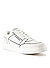 Sneaker, Leder beschichtet, weiß - ecru-schwarz