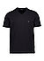 T-Shirts, Baumwoll-Stretch, schwarz - schwarz
