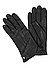Handschuhe, Leder, schwarz - schwarz