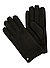 Handschuhe, Lammfell, schwarz - schwarz