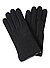 Handschuhe, Wollwalk, schwarz - schwarz