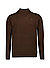 Stehkragenpullover, Merinowolle, braun - schwarz-braun
