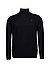 Rollkragenpullover, Merinowolle, schwarz - schwarz