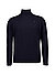 Rollkragenpullover, Merinowolle, nachtblau - nachtblau