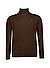 Rollkragenpullover, Merinowolle, schwarz-braun - schwarz-braun