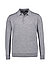 Polo-Shirt, Woll-Strick, grau meliert - dunkelgrau