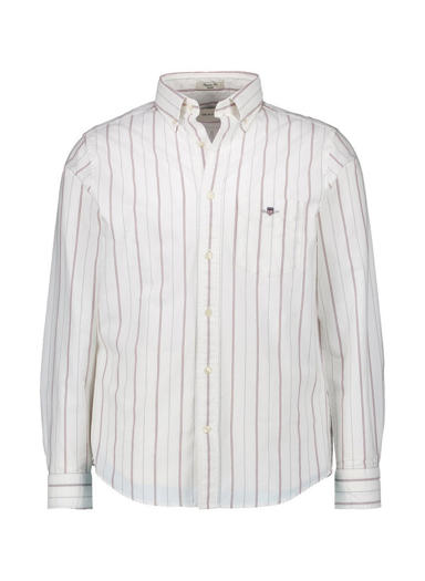 Hemd, Regular Fit, Oxford, weiß gestreift