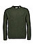 Pullover, Wolle, grün meliert - grün