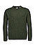 Pullover, Wolle, grün meliert - grün