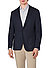 Sakko, Slim Fit, Jersey ungefüttert, dunkelblau meliert - dunkelblau