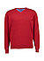 Pullover, Baumwolle, rot meliert - rot