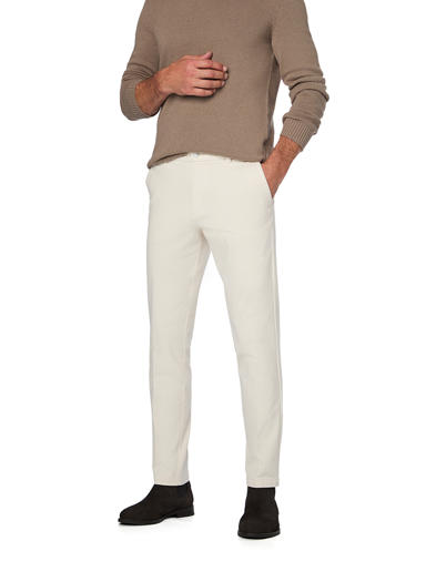 Chino Kaiton, Slim Fit, Baumwolle, ecru