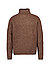 Rollkragenpullover, Wolle, dunkelbraun meliert - dunkelbraun