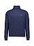 Rollkragenpullover, Wolle, navy meliert - navy
