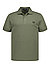 Polo-Shirt, Baumwoll-Piqué, braun - grün-schwarz