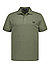 Polo-Shirt, Baumwoll-Piqué, braun - grün-schwarz