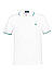 Polo-Shirt, Baumwoll-Piqué, weiß - ecru-blau-grün