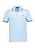 Polo-Shirt, Baumwoll-Piqué, hellblau - hellblau-rot-grün