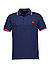 Polo-Shirt, Baumwoll-Piqué, dunkelblau - dunkelblau-rosa-rot
