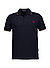 Polo-Shirt, Baumwoll-Piqué, navy - navy-grün-dunkelrot