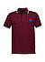 Polo-Shirt, Baumwoll-Piqué, weinrot - weinrot-ecru-blau