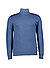 Rollkragenpullover, Merinowolle, stahlblau - stahlblau