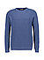 Pullover, Baumwolle, stahlblau - stahlblau