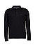 Polo-Shirt, Baumwoll-Jersey, schwarz - schwarz