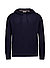 Kapuzenpullover, Wolle-Baumwolle, blau - blau