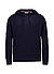 Kapuzenpullover, Wolle-Baumwolle, blau - blau